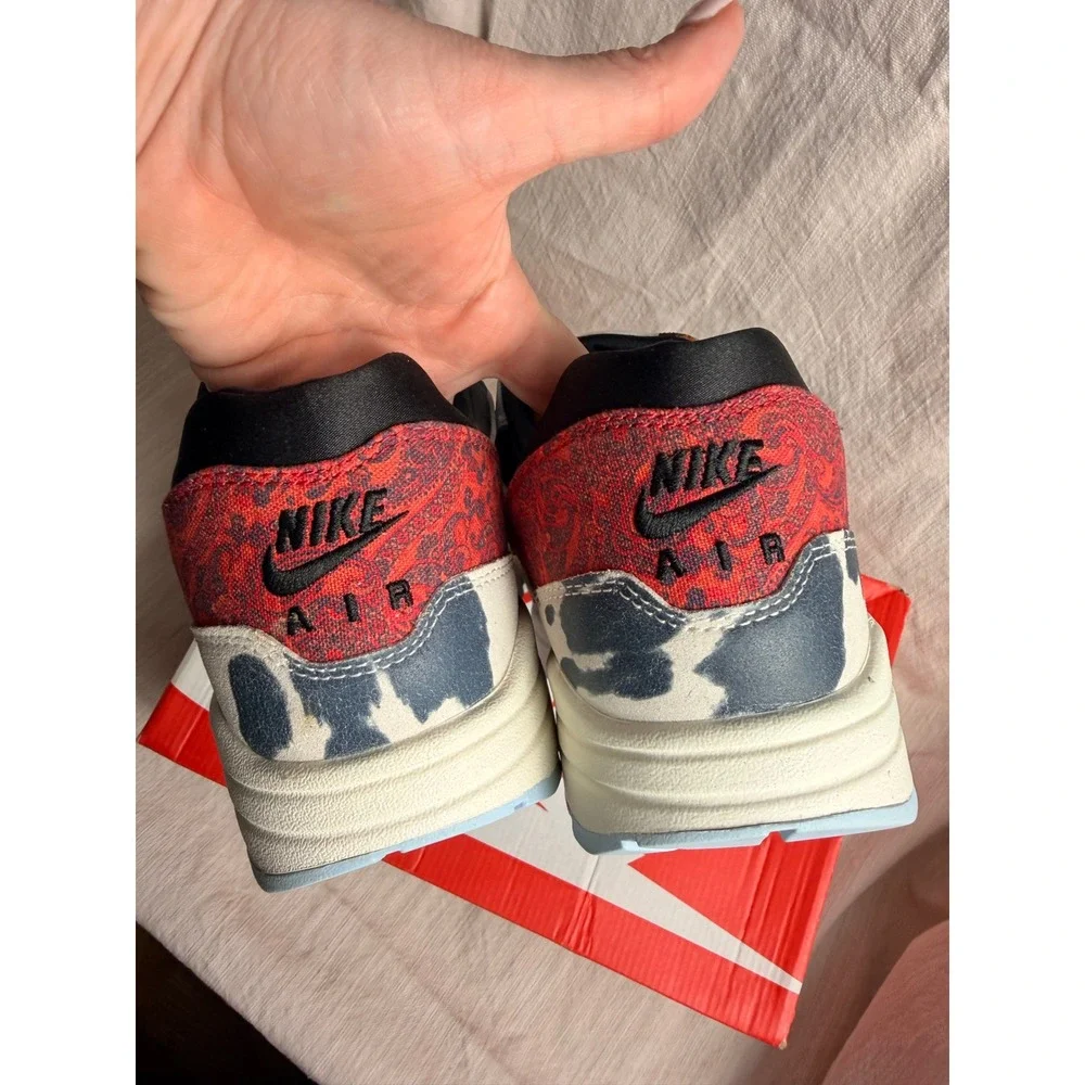 Nike Air Max 1 87 Great Indoors Animal Print Sail Black FD0827-133 Womens 11.5